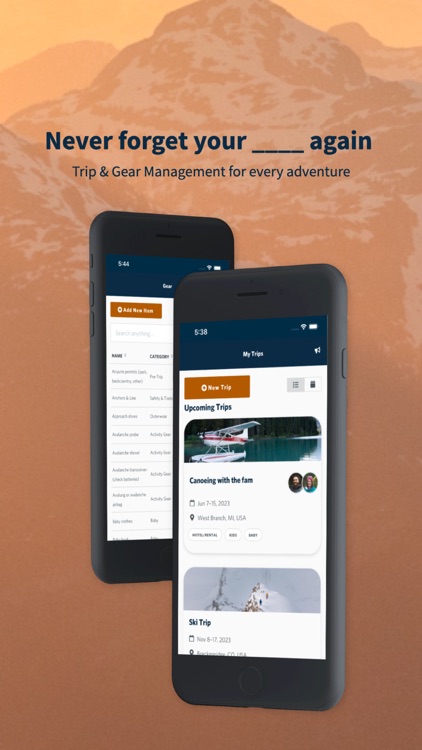 Packup - Trip Planning