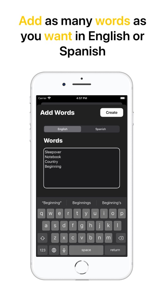 #4. Spelling Bee: Custom words (iOS) 由: Angel Gutierrez