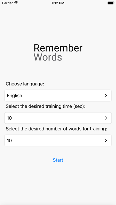 Remember Words - vocabulary Screenshot