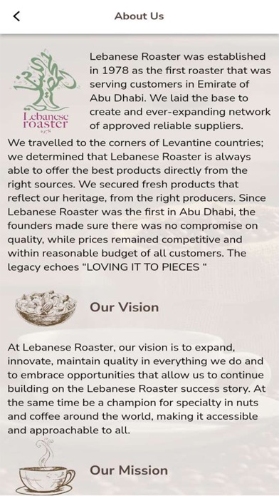 Lebanese Roaster Delivery App Screenshot