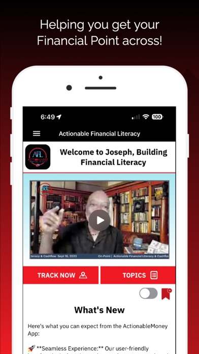 Actionable Financial Literacy Screenshot