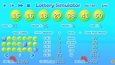Lottery Simulator Screenshot