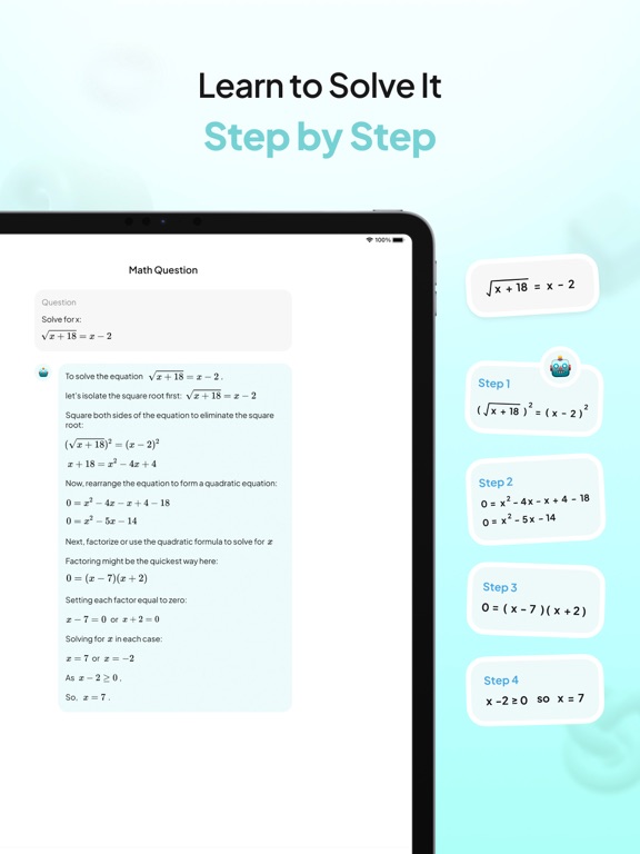 Genius AI: Tutor & Math Helper iPad screenshot 3 - Education app