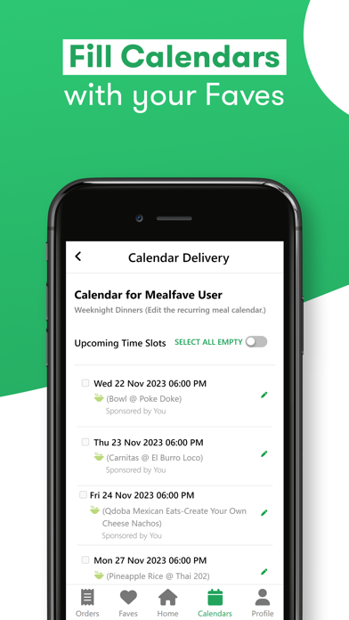 MealFave: Food Delivery & Plan Screenshot