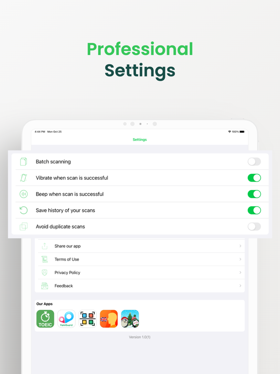 QR & Barcode Reader . iPad screenshot 7 - Utilities app