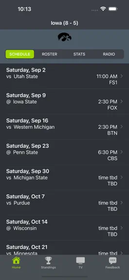 Game screenshot Iowa Football Schedules mod apk