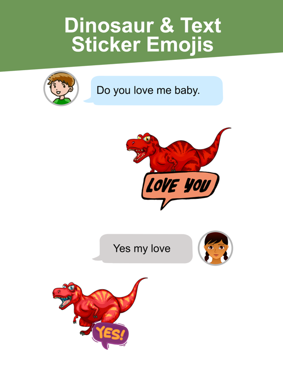 Screenshot #5 pour Dinosaur & Text Sticker Emojis