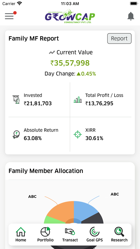 #2. Growcap Investments (iOS) 由: RED VISION COMPUTER TECHNOLOGIES PRIVATE LIMITED