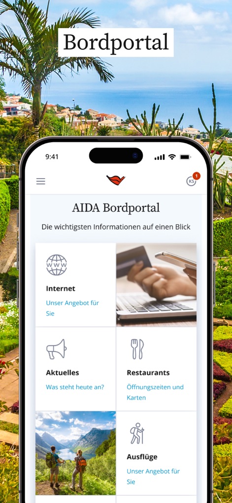 AIDA Cruises - The app's comprehensive onboard portal provides immediate access to crucial information, including internet packages and restaurant details.