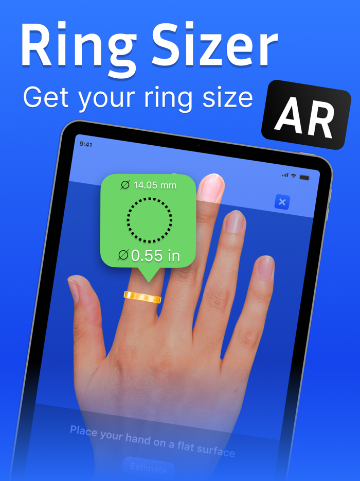 Ring Sizer AR Ruler and Table