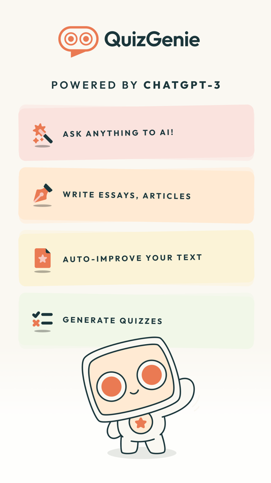 #1. QuizGenie AI: Writer & Chatbot (iOS) 由: Goktug Gumus