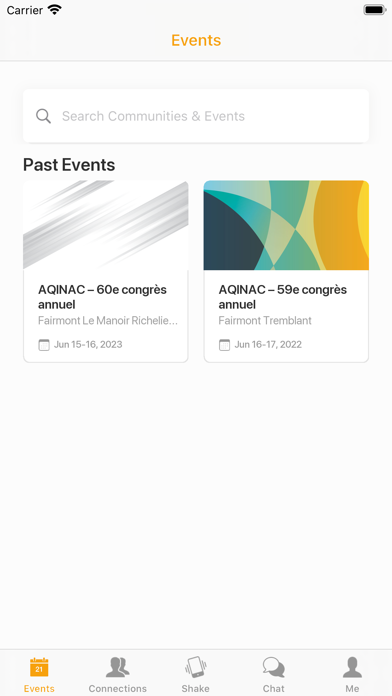 AQINAC – Événements Screenshot