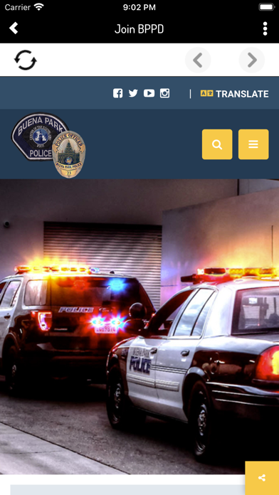 Buena Park Police Department Screenshot