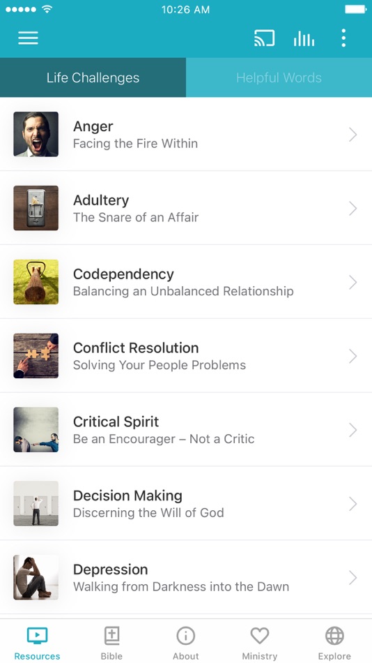 #1. Hope for the Heart Resources (iOS) 由: Faith Comes by Hearing