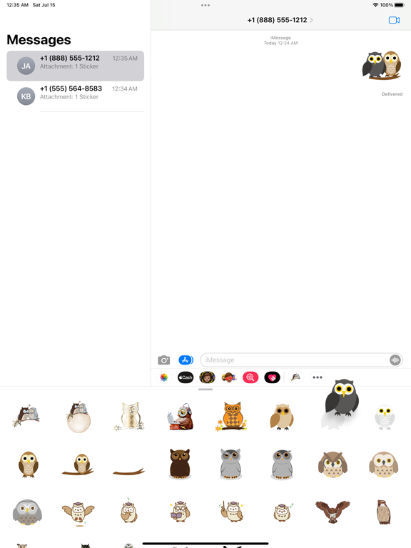 Screenshot #5 pour Hibou mignon autocollant