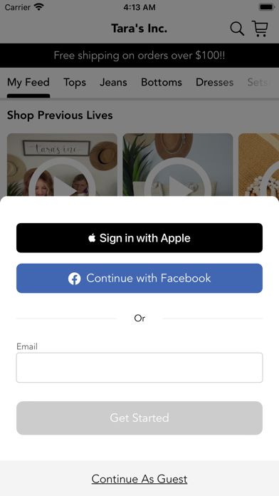 Tara's Inc. Screenshot