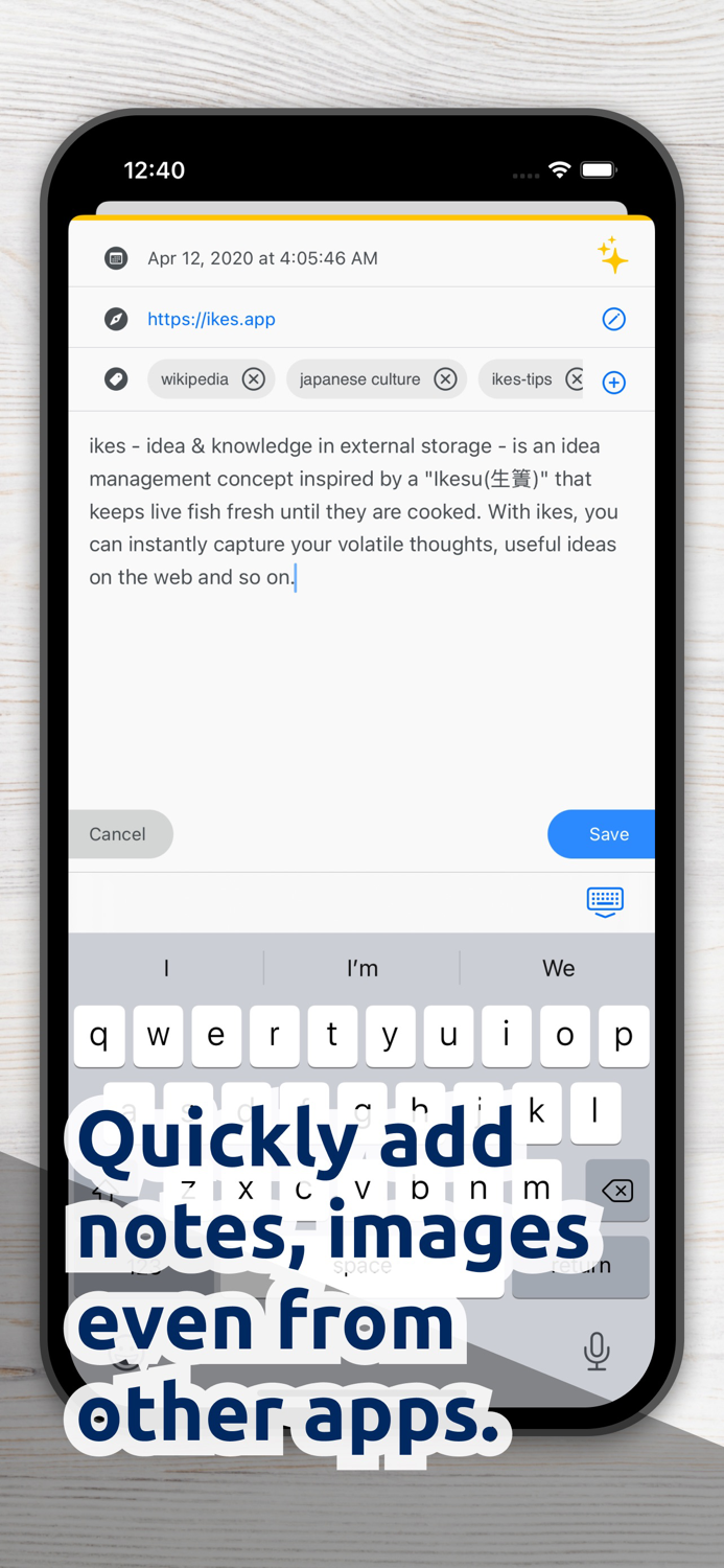 Ikes idea note management
