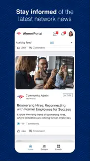 bank of america alumni network iphone screenshot 2