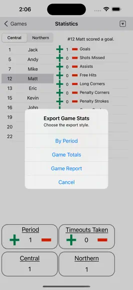 Game screenshot Field Hockey Statistics apk