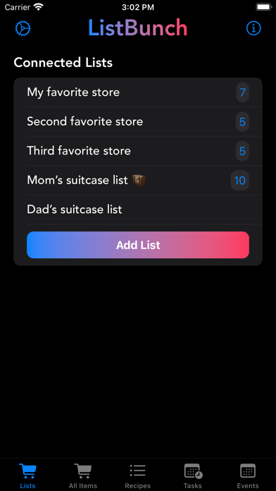 ListBunch Screenshot