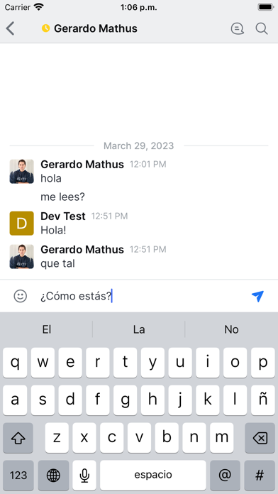Nextia Chat Screenshot