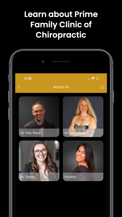Prime Family Chiropractic App Screenshot