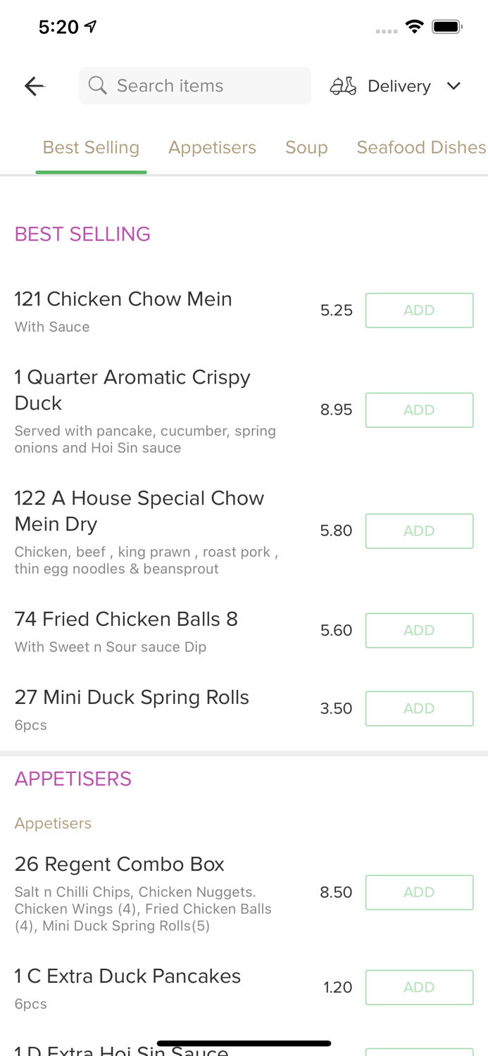 Regent Chinese Restaurant.