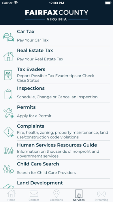 Fairfax County Government Screenshot
