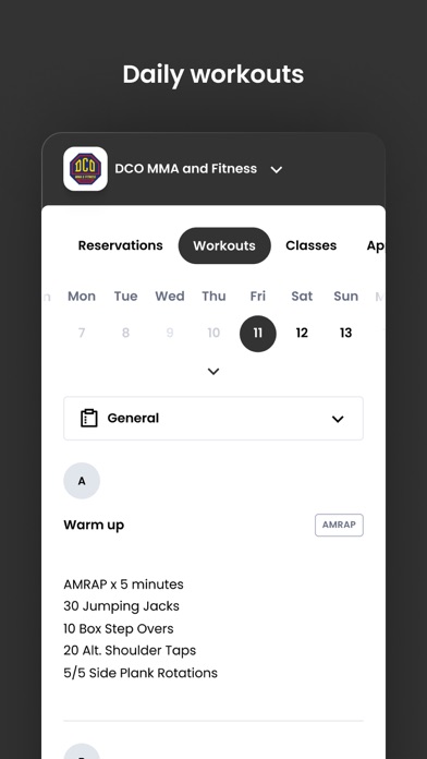 DCO MMA and Fitness Screenshot