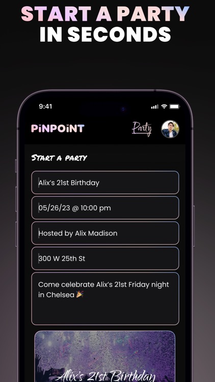Pinpoint. The Party App.