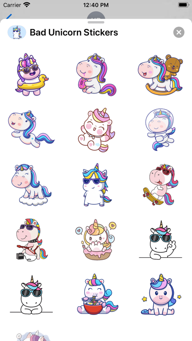 Bad Unicorn Stickers Screenshot