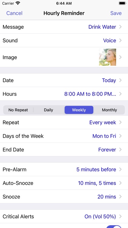 Reminders with Voice Reminder