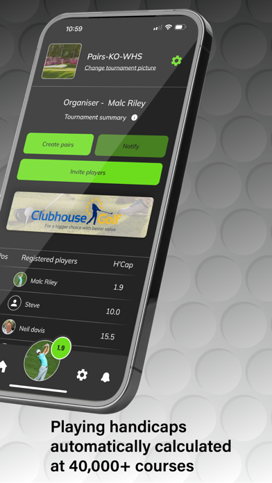 The Golfers App Screenshot