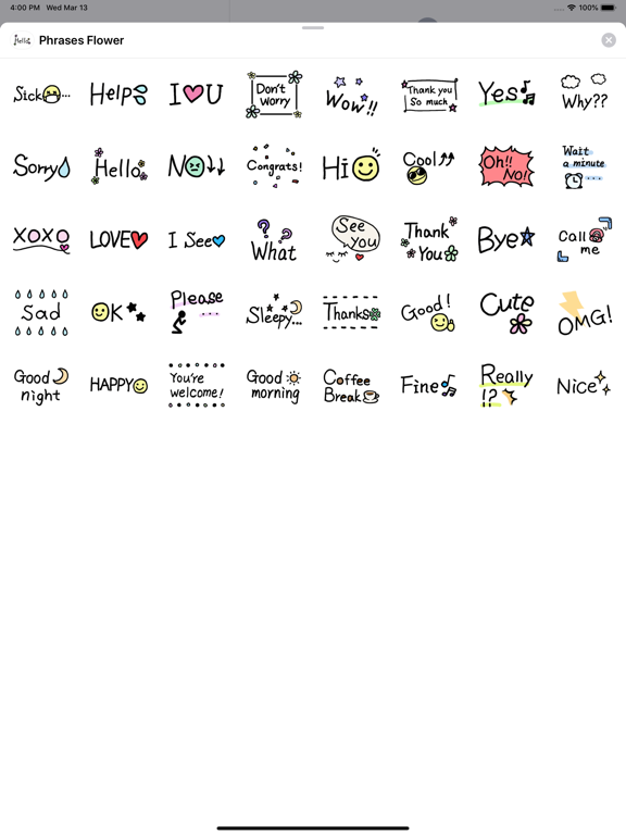 Screenshot #4 pour Quick phrases - stickers emoji
