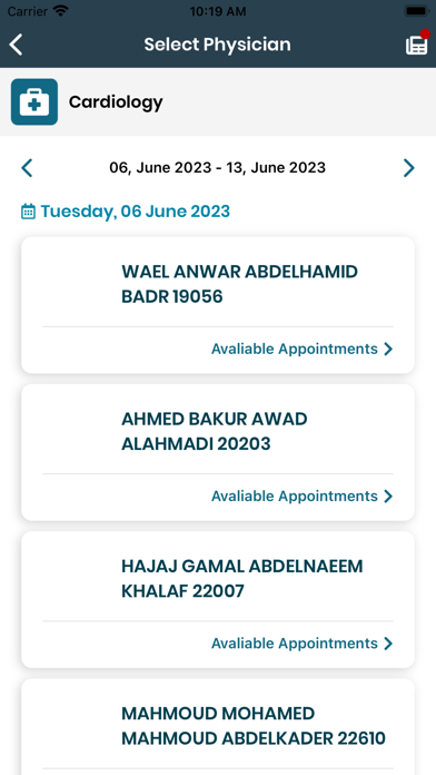 Al Hayat Patient App Screenshot