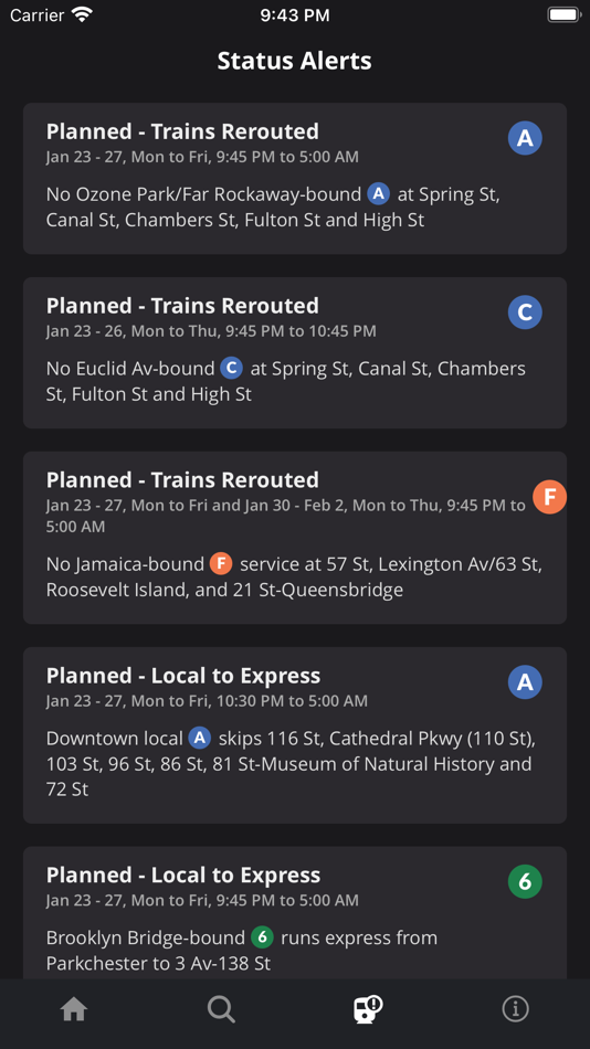 #5. NYC Subway Feed (iOS) 由: Sean Carney