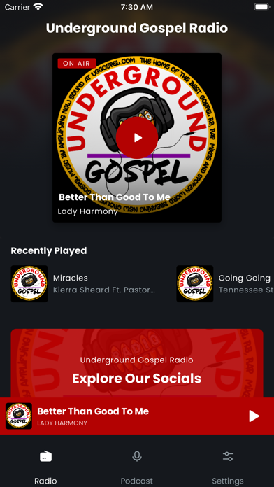 Underground Gospel Radio Screenshot