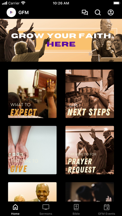 The GFM App Screenshot