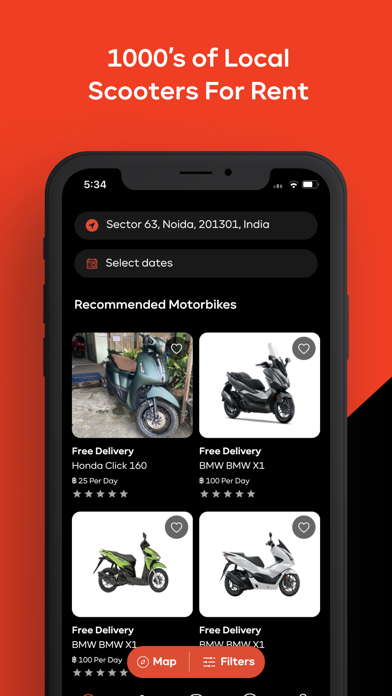 Skoot - Motorbike Rental App Screenshot