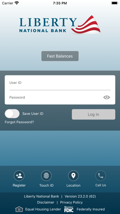 myLiberty Mobile Banking Screenshot