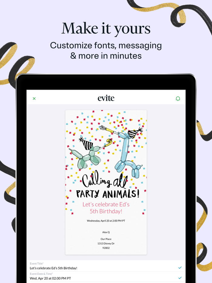 Evite Party Invitation Maker