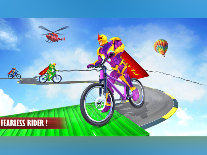 Superhero Cycle Stunts Racing