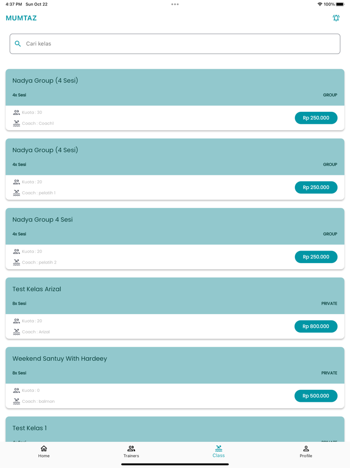 Mumtaz Swimming Course