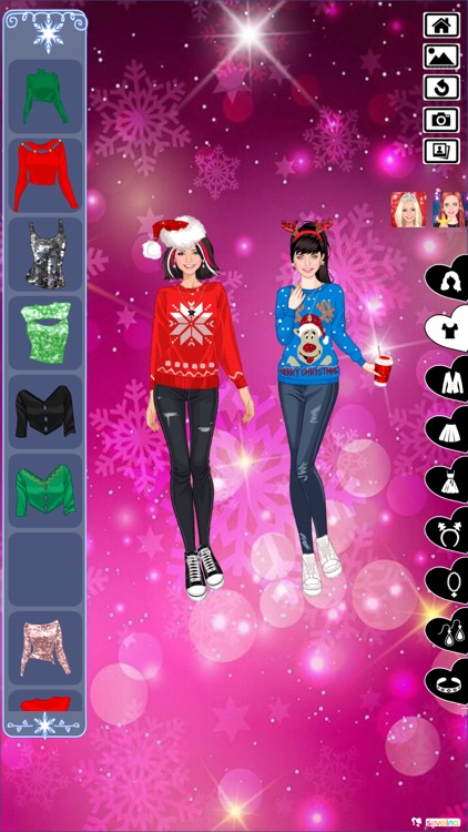 Winter time warm dress up game