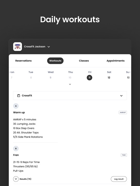 CrossFit Jackson iPad screenshot 4 - Health & Fitness app