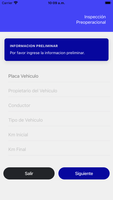 Encuesta Preoperacional Screenshot