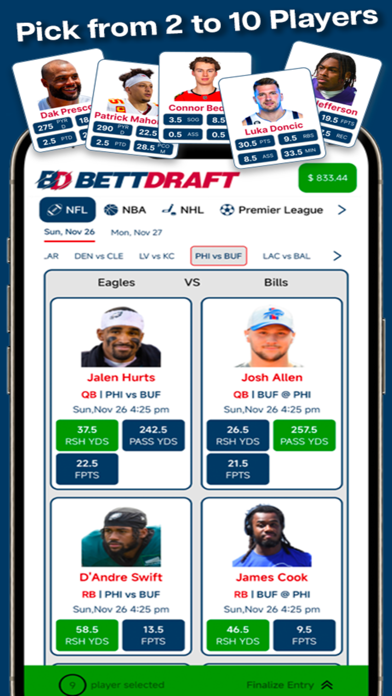 BettDraft - Fantasy Sports Screenshot