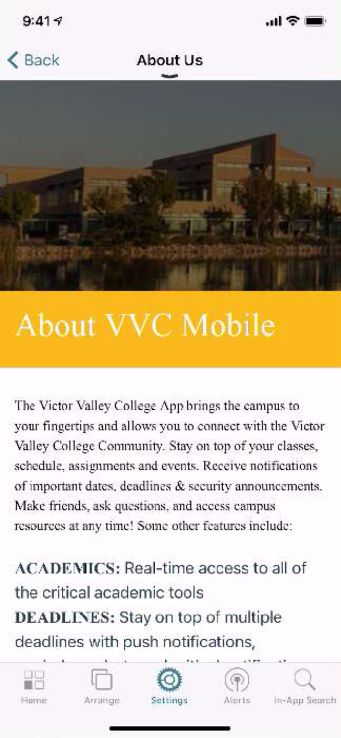VictorValleyCollege Mobile App