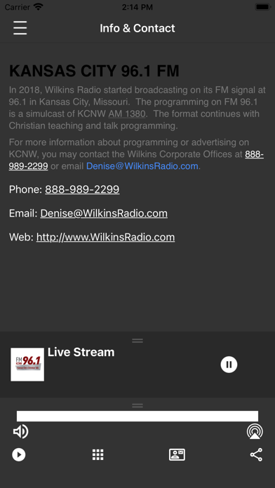 KCNW FM 96.1 Screenshot