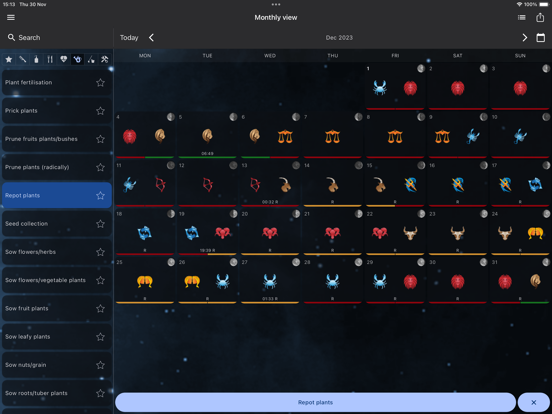 MoonWorx Lunar Calendar iPad app afbeelding 5